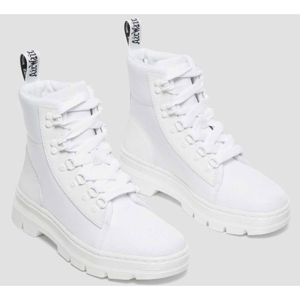 Dr. Martens Combs Tech White Women's Combat Lace Up Boots Size 6 AW004